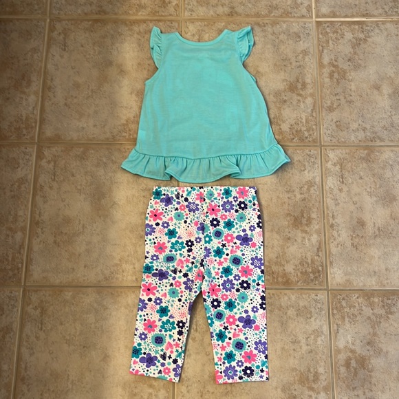 Girl’s 4T Peanut & Ollie Scalloped Sleeves and Crop Pants Set - Picture 2 of 4